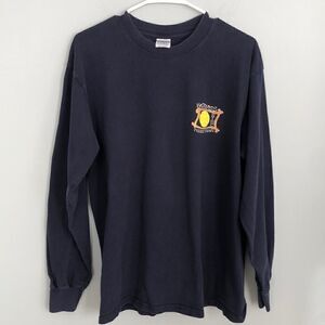 K Swiss Women’s L “National Tennis Team” Long sleeve navy heavy cotton T-shirt